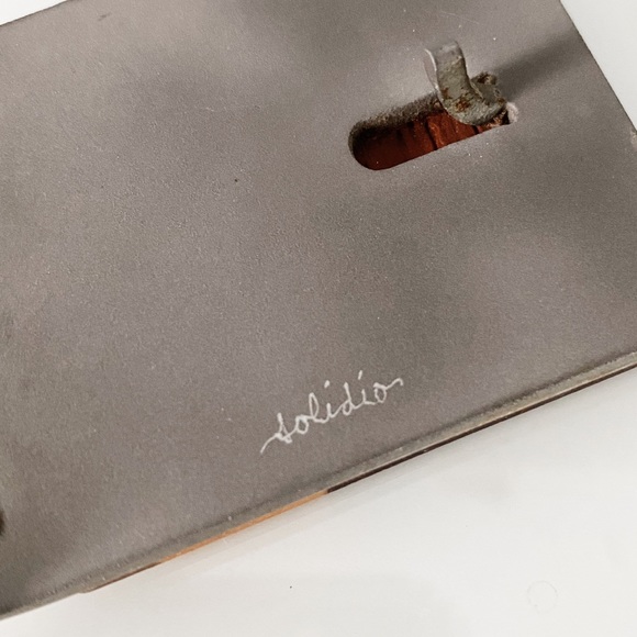 Solidio Hand Crafted Wood Belt Buckle NWOT - Picture 4 of 4